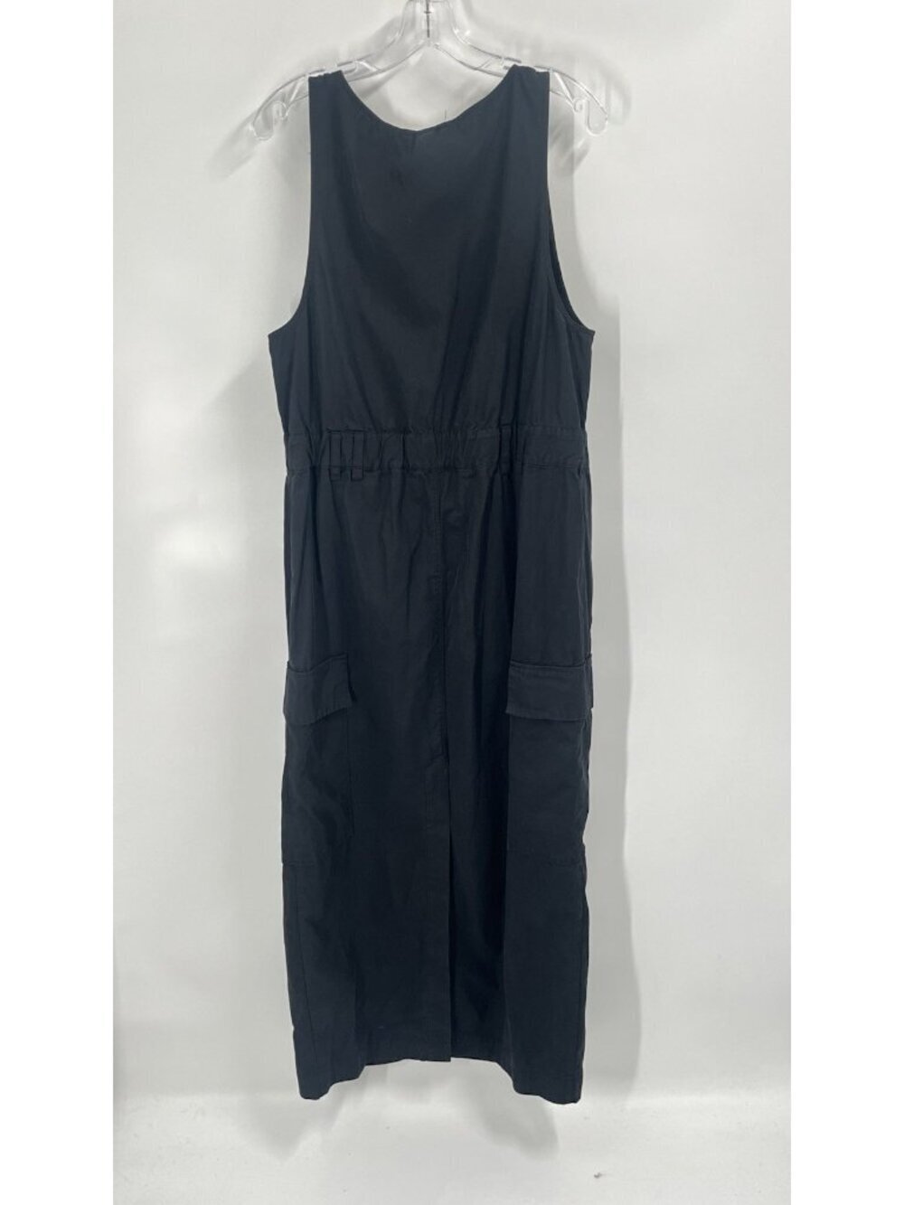H&M Black Long Cargo Maxi Dress Sleeveless 90s Style Sz Large - Picture 5 of 6